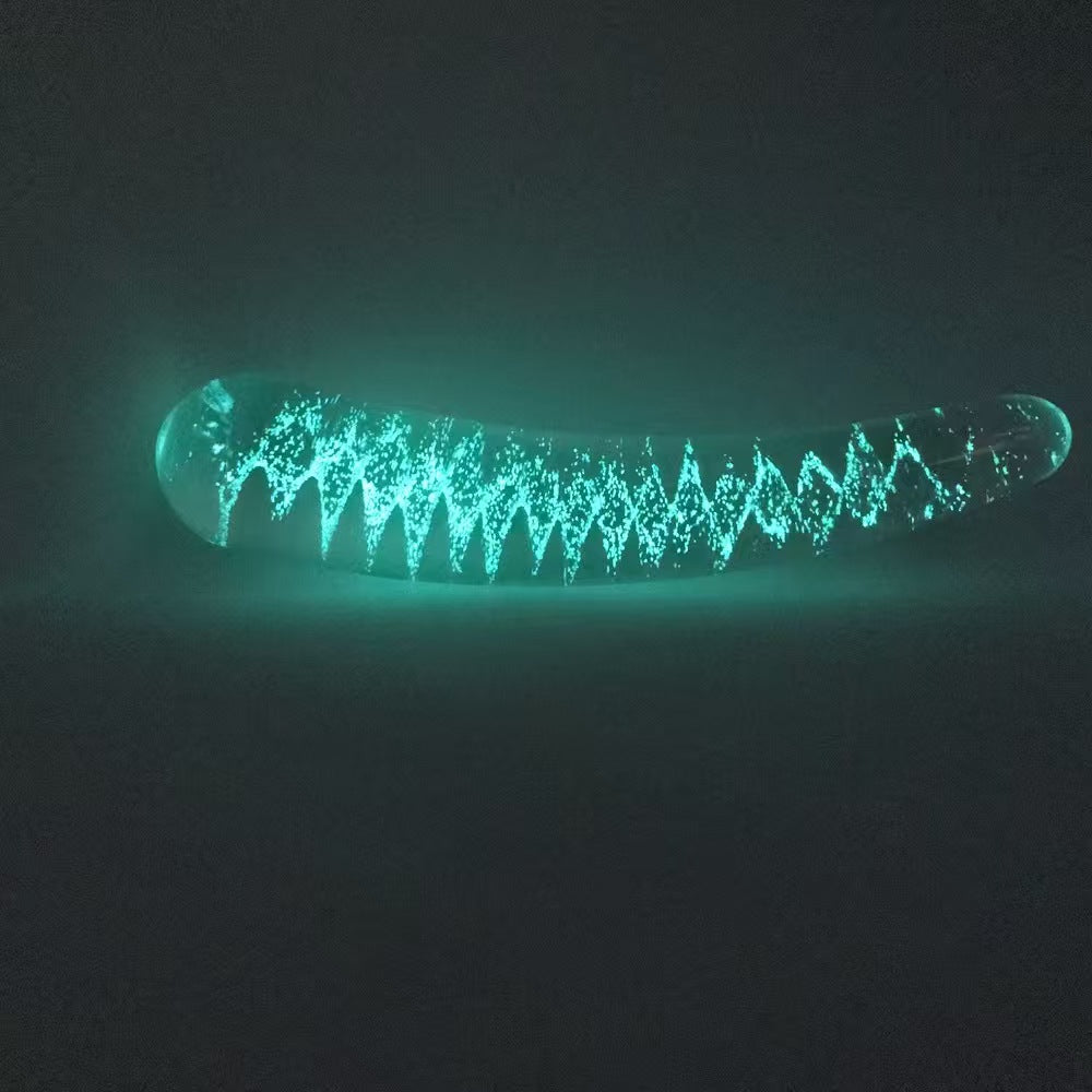 15,98 cm Leuchtend Stäbchenförmig Klar Glasdildo