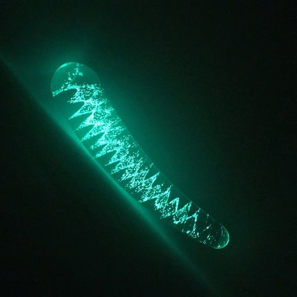 15,98 cm Leuchtend Stäbchenförmig Klar Glasdildo