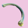 19 CM Bunt Extrem Gebogen Glatt Glasdildo