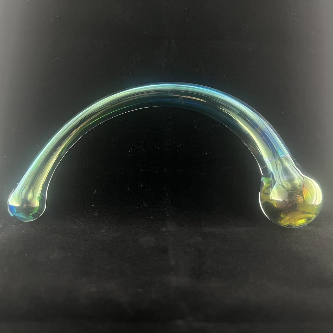 19 CM Bunt Extrem Gebogen Glatt Glasdildo