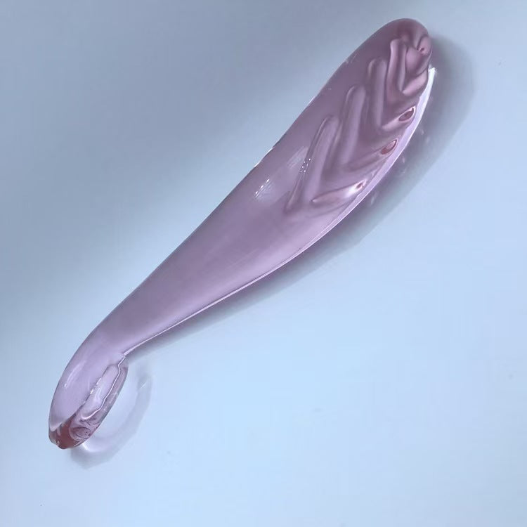 16 CM Rosa Gebogen Tentacle Noppen Glasdildo