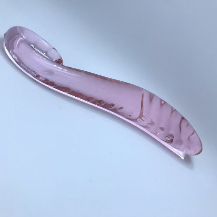 16 CM Rosa Gebogen Tentacle Noppen Glasdildo