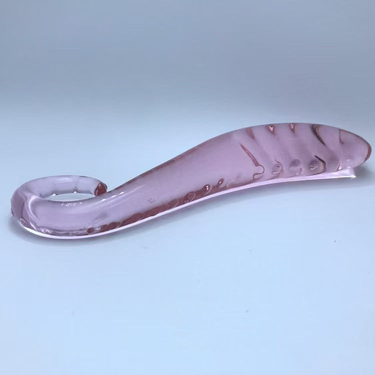 16 CM Rosa Gebogen Tentacle Noppen Glasdildo
