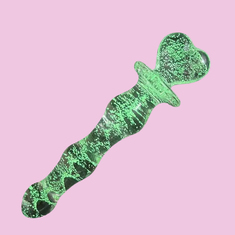 20 CM Glatt Leuchtender Feenstab Glass Dildo
