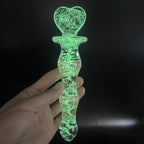 20 CM Glatt Leuchtender Feenstab Glass Dildo