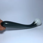 20 CM Black Double Ended Glass Dildo