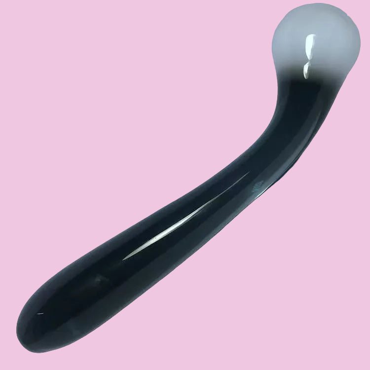 20 CM Black Double Ended Glass Dildo