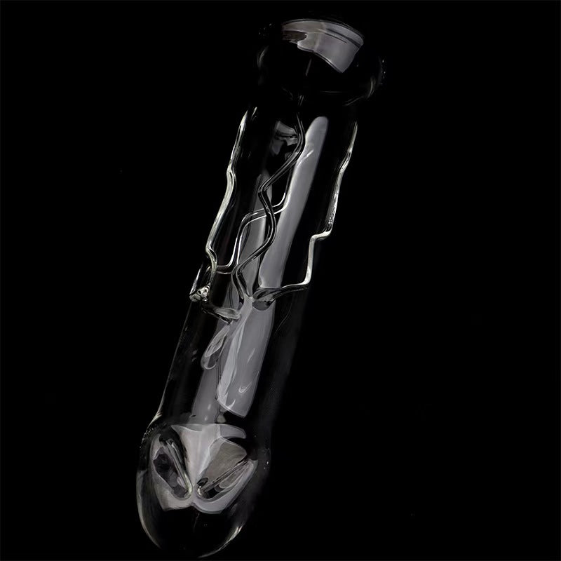 20 CM Klar Hollow Sex Spielchen Glass Dildo
