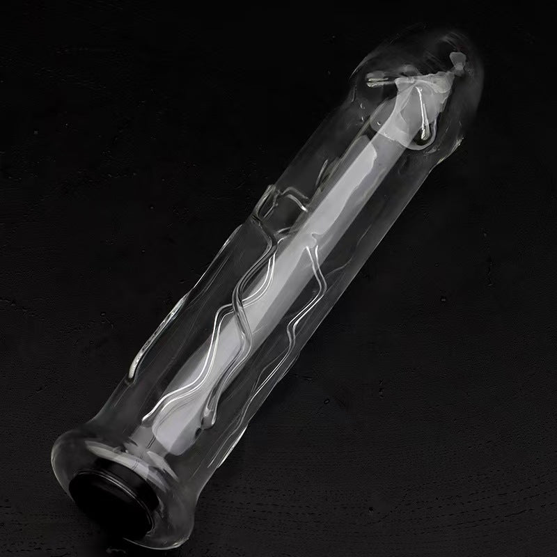 20 CM Klar Hollow Sex Spielchen Glass Dildo