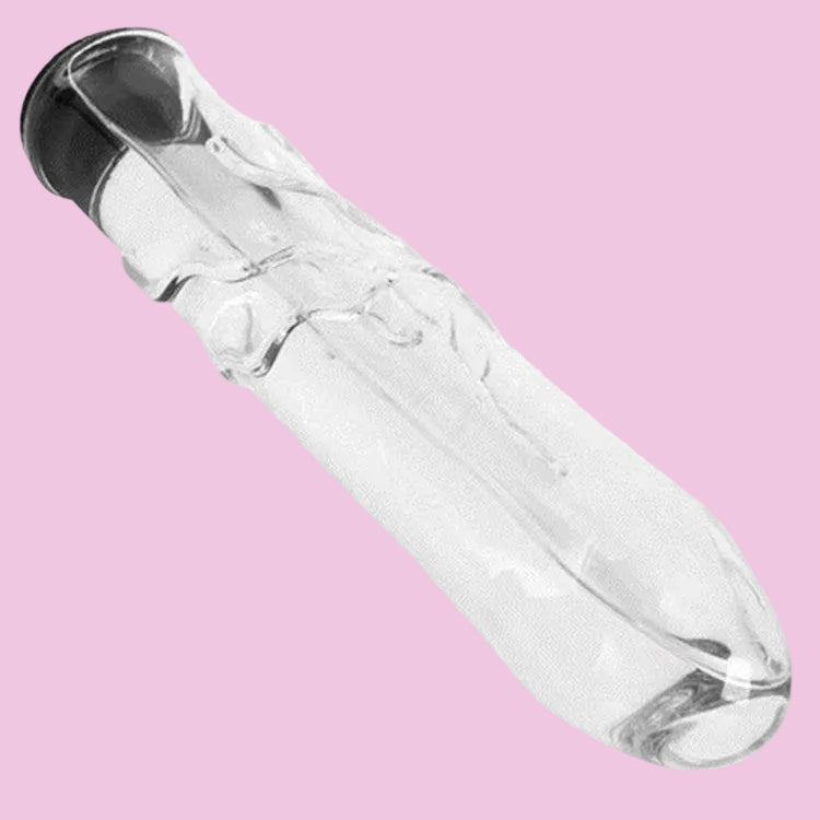 20 CM Klar Hollow Sex Spielchen Glass Dildo