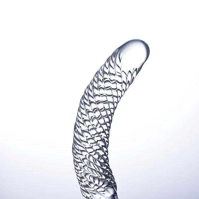 27 CM Glatt Gewindet Double Gpunkt Glasdildo