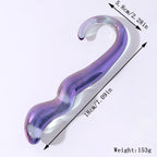18 CM Lila G Punkt Stimulator Gebogen Glass Dildo