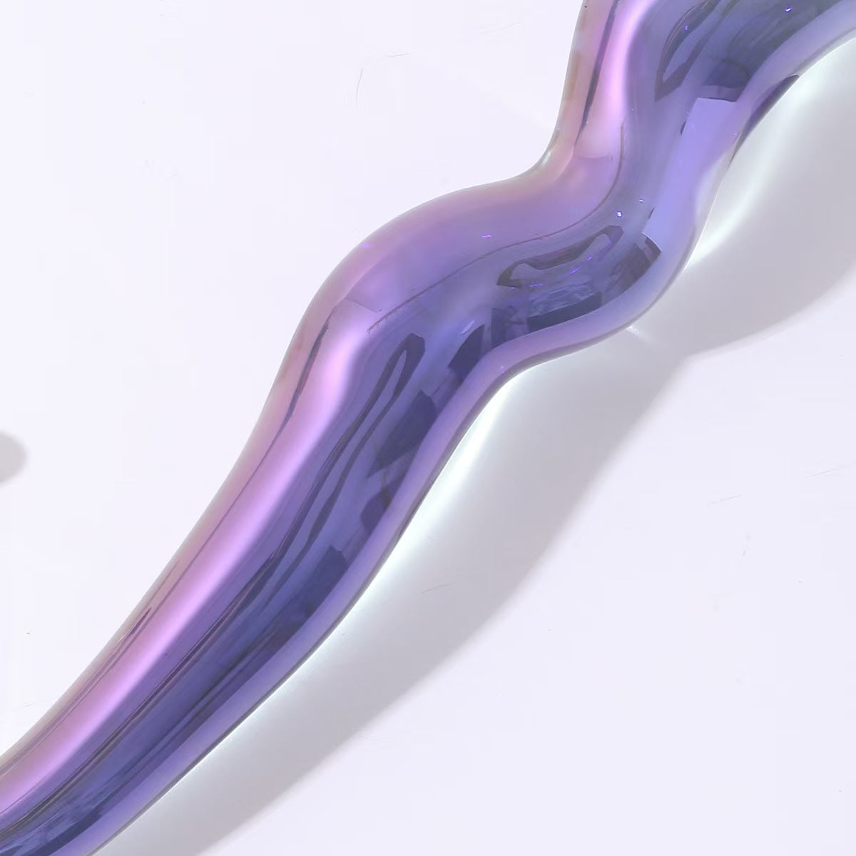 18 CM Lila G Punkt Stimulator Gebogen Glass Dildo