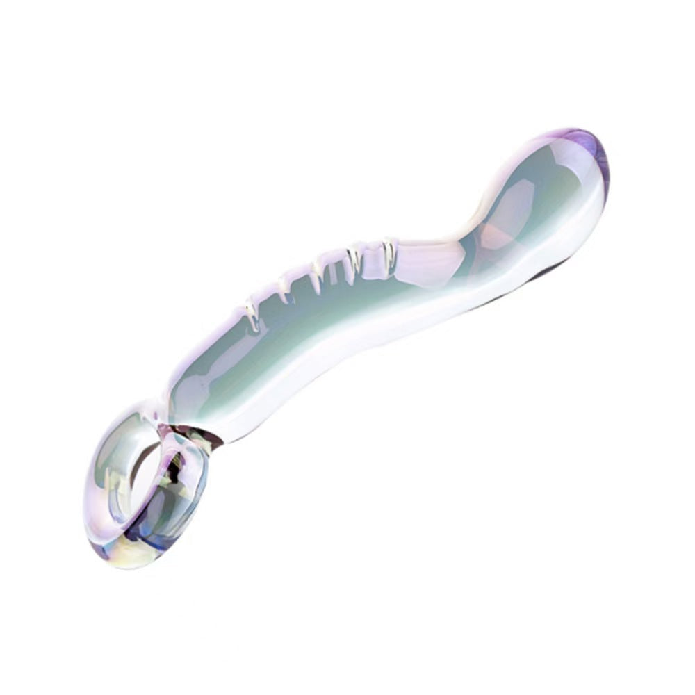 17 CM Lila Analplug G-punkt Stimulator Glass Dildo