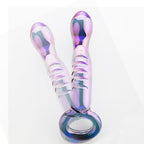 17 CM Lila Analplug G-punkt Stimulator Glass Dildo
