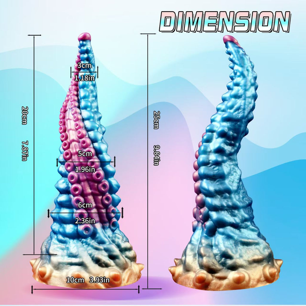 25CM Gebogen Noppen Hentai Tentacle Dildo