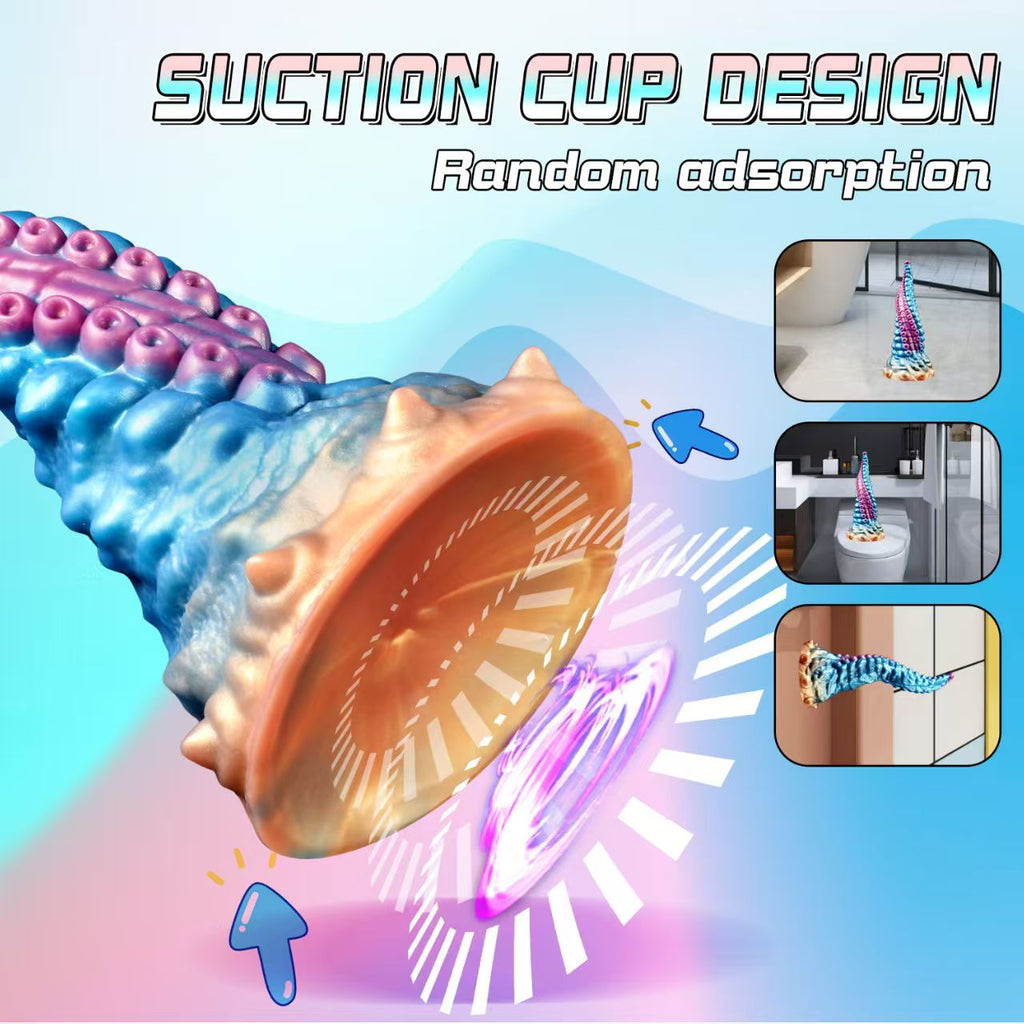 25CM Gebogen Noppen Hentai Tentacle Dildo