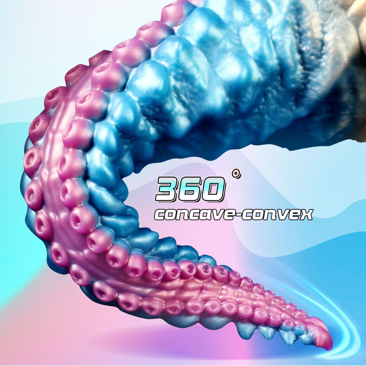 25CM Gebogen Noppen Hentai Tentacle Dildo