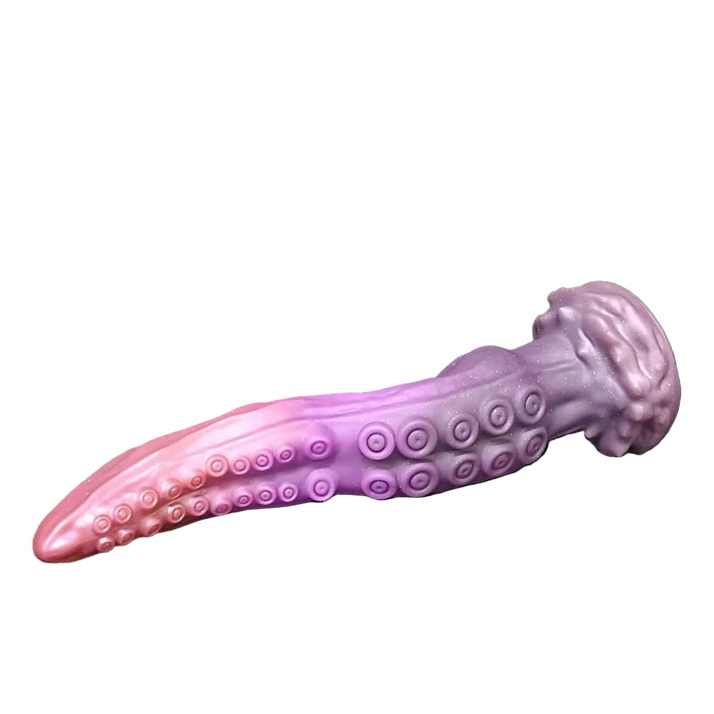 27CM Lila Silicone Gebogen Tentacle Dildo