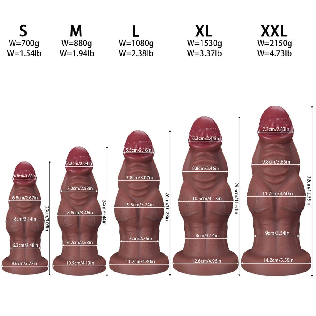 Extrem Butt Plug Knot Ultrarealistisch Monster Dildo