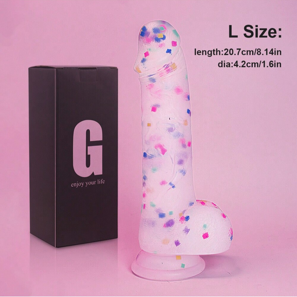 Klar Rosa Pailletten Dildo Strap on