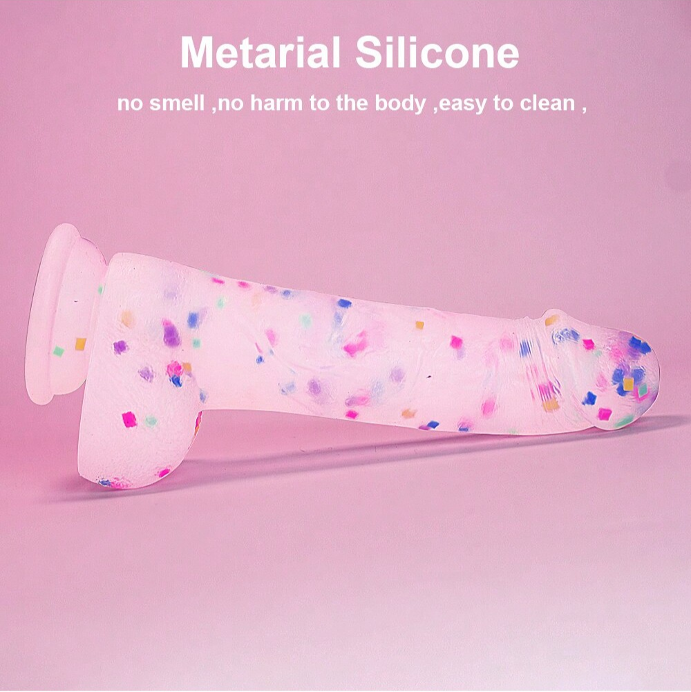 Klar Rosa Pailletten Dildo Strap on