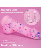 Klar Rosa Pailletten Dildo Strap on