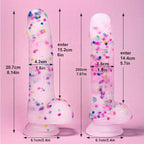 Klar Rosa Pailletten Dildo Strap on