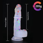 19 CM Konfetti Jelly Strap On Dildo