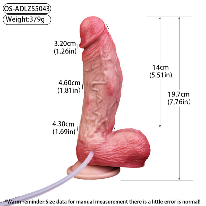 20 cm Classic Gebogen Squirtingdildo mit Suction Cup