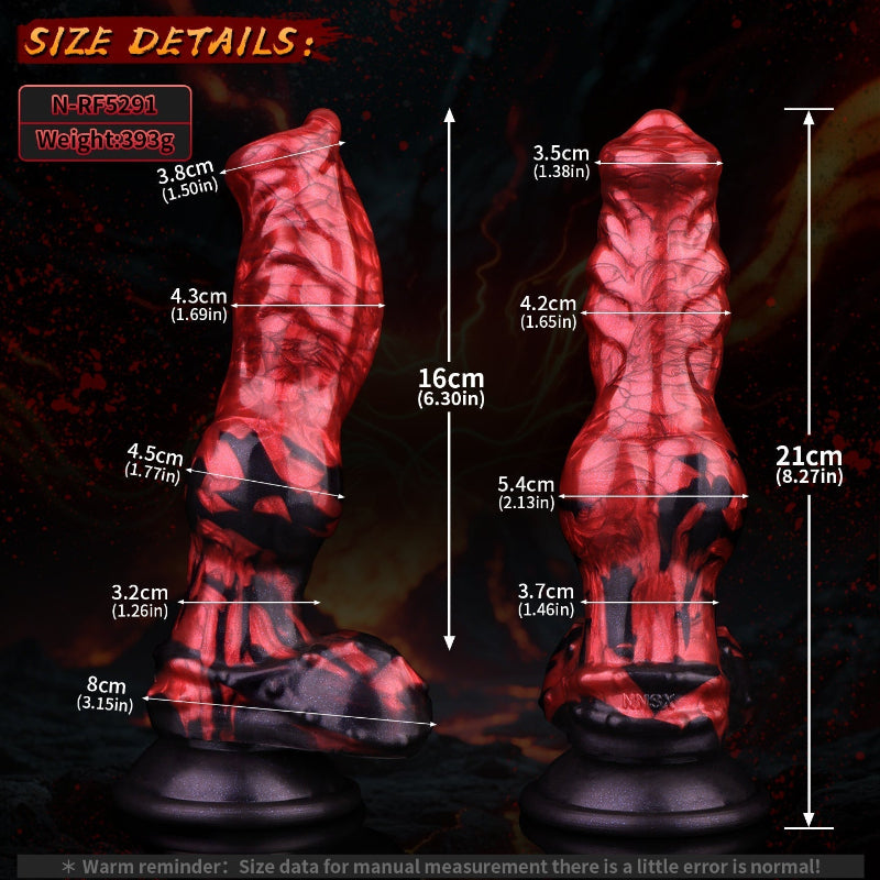 21CM Animal Suction Cup Silicone Hundedildo