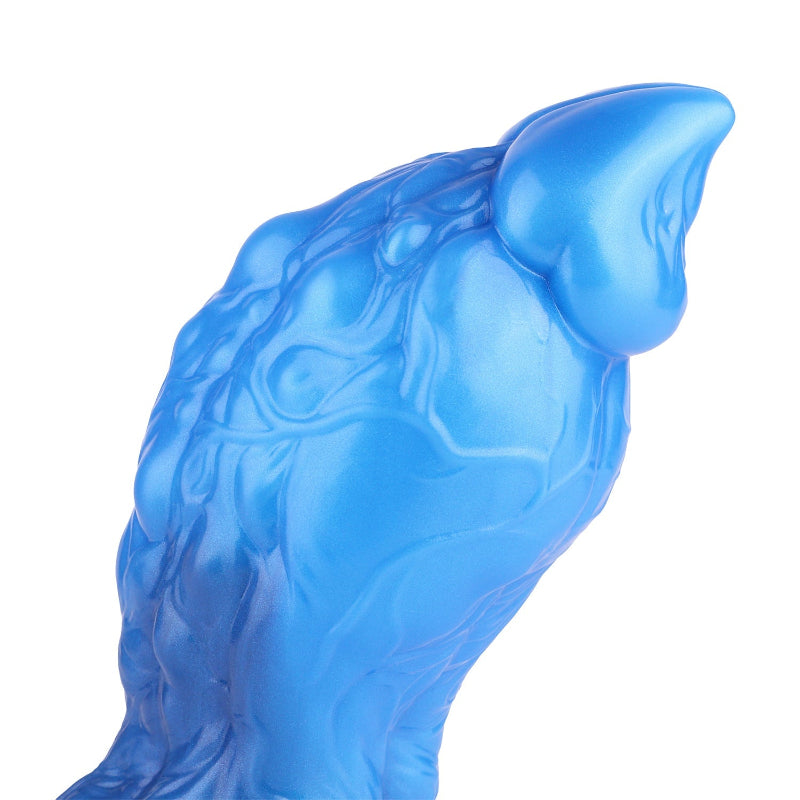 21 CM Blau Dog Knotdildo Dual Density