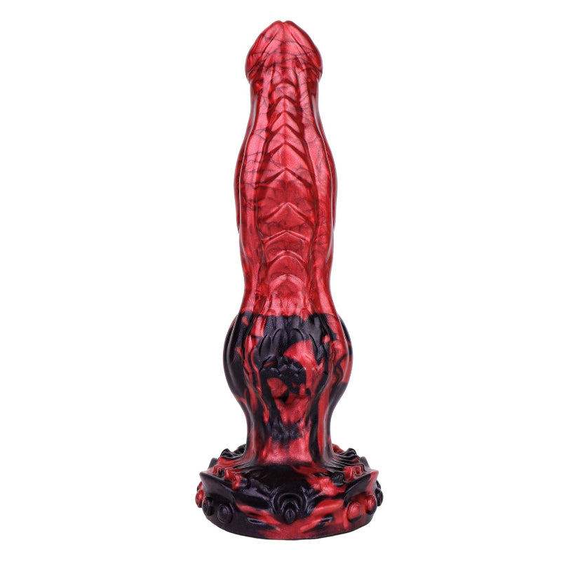 21 CM Dog Knotdildo Rot Suction Cup