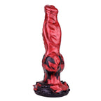 21 CM Dog Knotdildo Rot Suction Cup