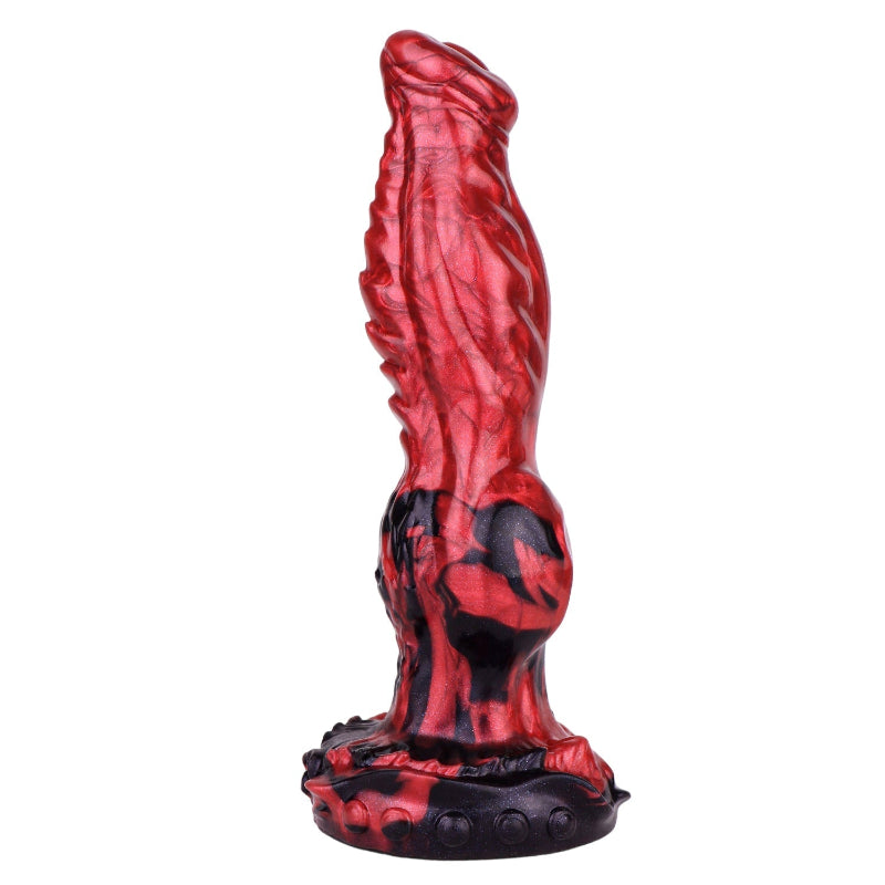 21 CM Dog Knotdildo Rot Suction Cup