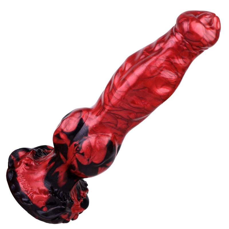 21 CM Dog Knotdildo Rot Suction Cup