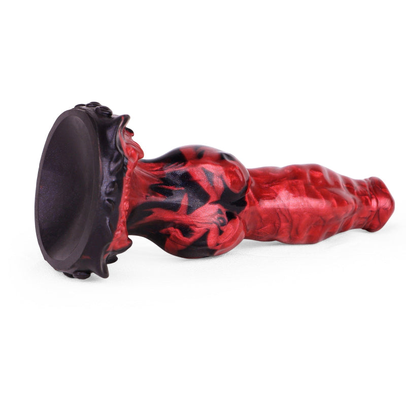21 CM Dog Knotdildo Rot Suction Cup