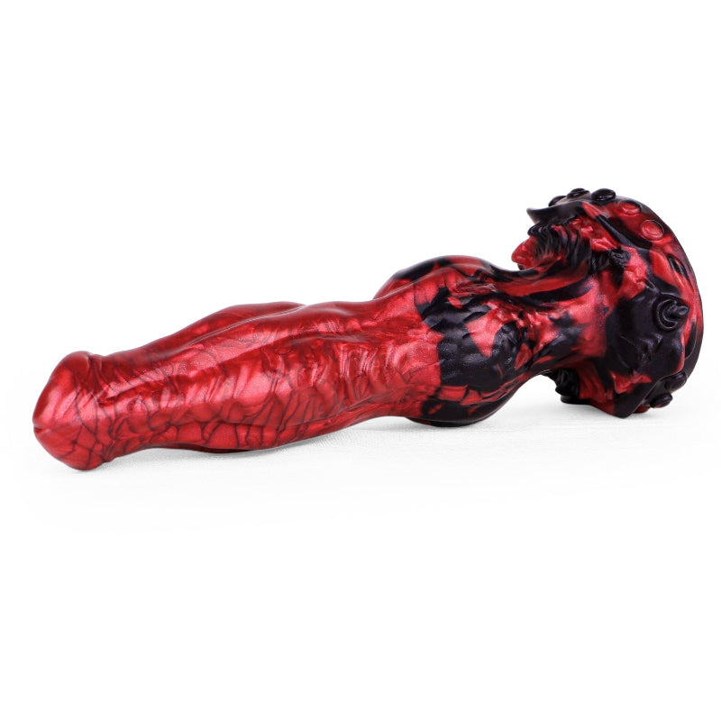 21 CM Dog Knotdildo Rot Suction Cup