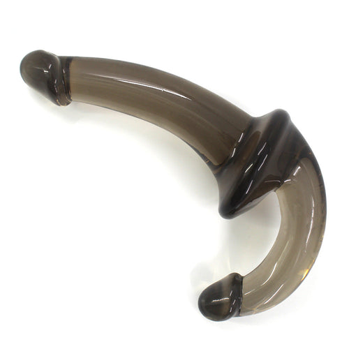 19 CM Glatt Strapless Doppel Glasdildo