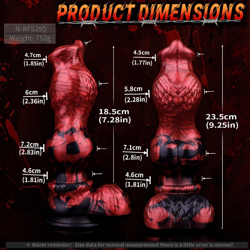 23 CM Monster Fantasy Dog Knotdildo mit Suction