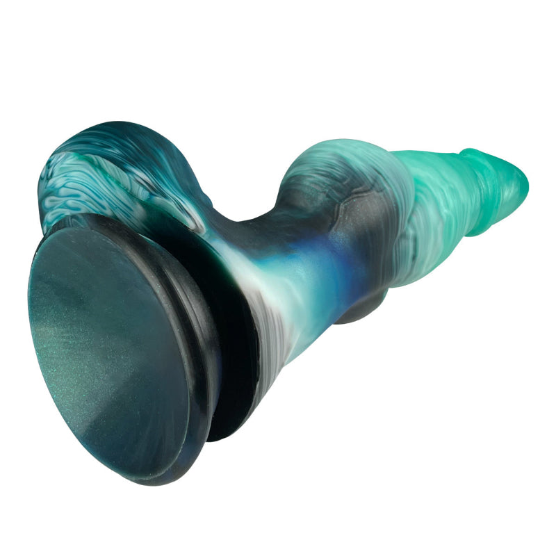 23 CM Verlaufend Grün Knotted Aufblasbar Analplug