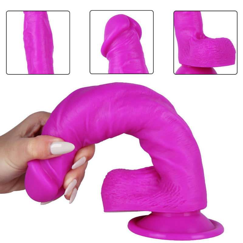 24 CM Lila Soft Strap On Dildo für Paare