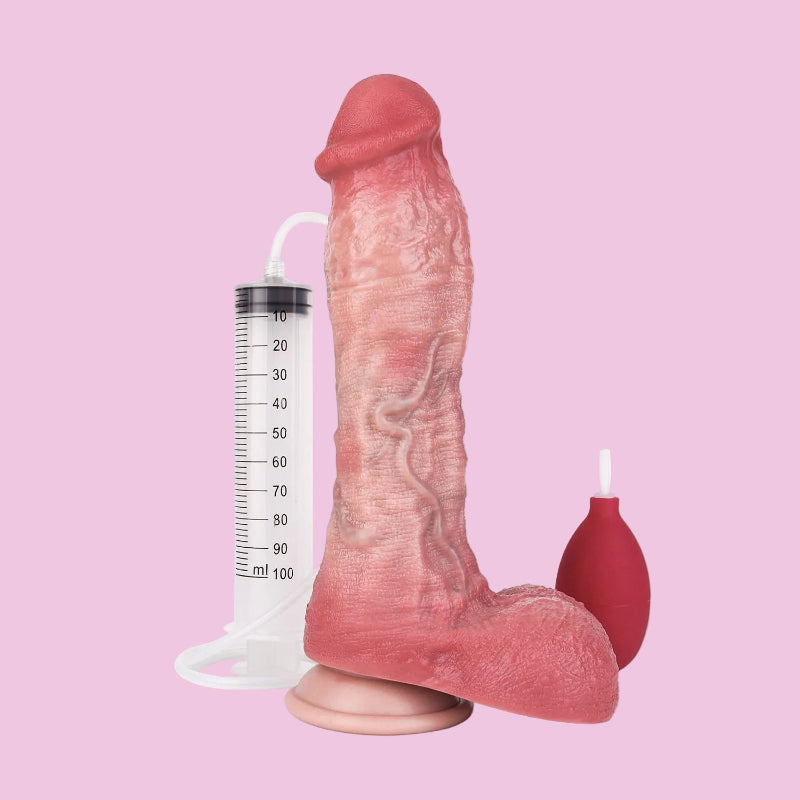 24 CM Realistic Venen Suction-Cup Squirtingdildo