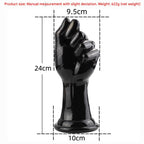 24 CM Schwarz Big Fisting Anal Plug