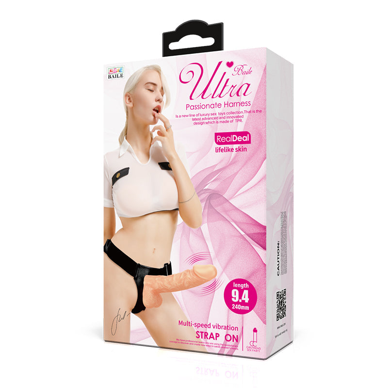 24 CM Vac-U-Lock Vibrating Realistic Umschnalldildo