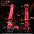 26CM Silicone Saugnapf Rot Horse Dildo