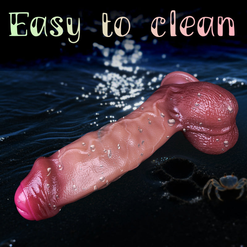 26 CM Dual Density Classic Dildo mit Vorhaut
