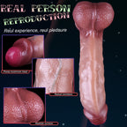 26 CM Dual Density Classic Dildo mit Vorhaut