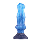 26cm Monster Drei Köpfe Wolf Blau Knotdildo