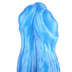 26cm Monster Drei Köpfe Wolf Blau Knotdildo